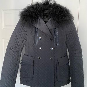 Fitted spring/fall coat with removal collar
